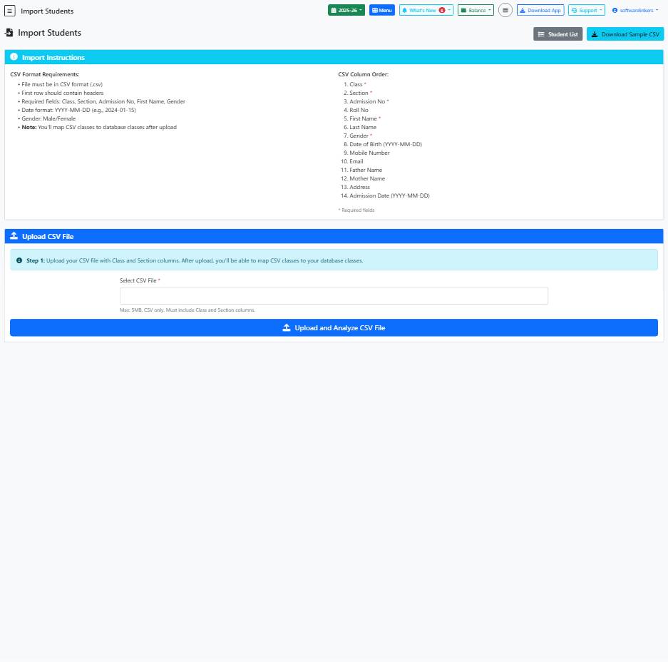Import Students Guide