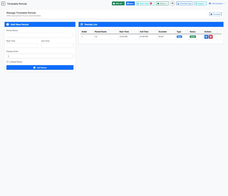 Timetable Periods Guide